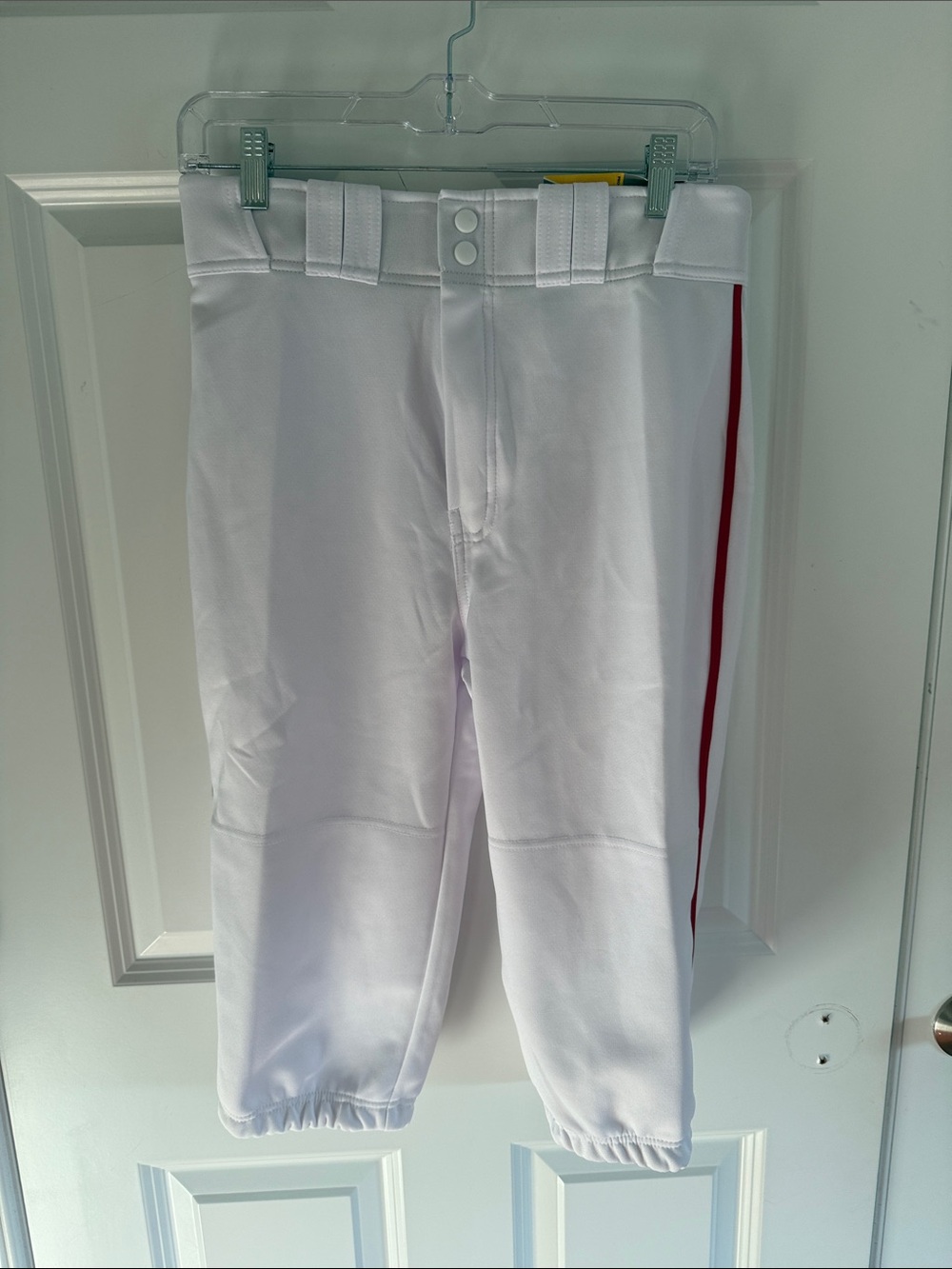 NWT Adult Medium Easton Pro Knicker White Baseball Pants with Red Stripe